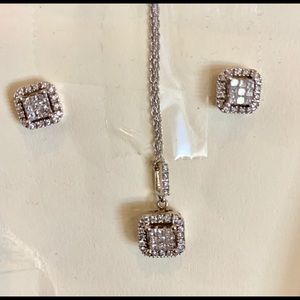 Jewelry - Diamond earrings and necklace Jewelry - Diamond earrings and necklace